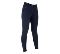 HKM Women's Comfort Style Silicone Full seat Riding Breeches, Deep Blue, 24