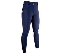 HKM Women's Comfort Style Silicone Full seat Riding Breeches, Deep Blue, 32