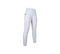 HKM Women's Comfort Style Silicone Full seat Riding Breeches, White, 32