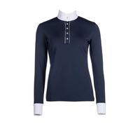 HKM Women's Emilia Long Sleeve Shirt, Deep Blue, S