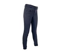 HKM Women's Emma Silicone Full Seat Riding Breeches, Black, 28