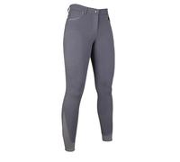 HKM Women's Equilibrio Style Silicone Full seat Riding Breeches, Deep Grey, 28