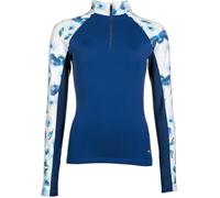 HKM Women's Essentials Flower Functional Shirt, Royal Blue/Light Blue, M