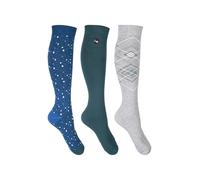 HKM Women's Florida Knee Socks, Navy/Petrol Blue, 39-42