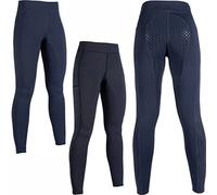 HKM Women's Flow Reflective Silicone Full seat Riding Leggings, Deep Blue, 34/36