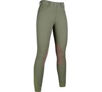 HKM Women's Hunter Knee Patch Riding Breeches, Smokey Green, 34