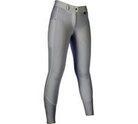 HKM Women's Livigno Silicone Knee Patch Riding Breeches, White, 36