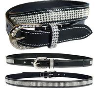 HKM Women's Melinda 2,5 cm wide Belt, Black, 87.5-97.5 cm