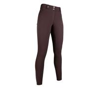 HKM Women's Monaco Crystal sili. Full seat Riding Breeches, Dark Brown, 34