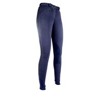 HKM Women's Penny Easy Knee Patch Riding Breeches, Deep Blue/Deep Blue, 28