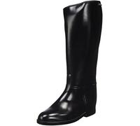 HKM Women's Riding Boots Short and Wide with Elastic Panel, Womens, Reitstiefel -Damen Kurz & Weit- mit Elastikeinsatz, Black, 36 EU