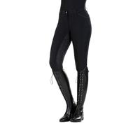 HKM Women's Rosegold Glamour Style Silicone Full seat Riding Breeches, Deep Blue/Rose-Gold, 30