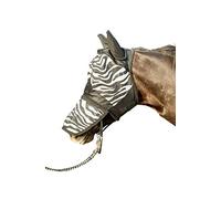 Hkm Zebra Print Anti Fly Mask - Shetland
