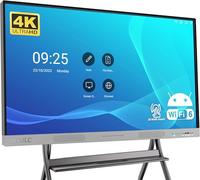 HKMLC Smart Board, Essential 55 Inch All-in-One Interactive Whiteboard with 4K UHD Touch Screen Flat Panel, Digital Electronic Whiteboard for Classroom and Business (Wall Mount Included)