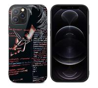 HKMNLEW Tempered Glass Phone Case for iPhone 12 Pro, Programmer Programming Code Prints TPU Shockproof Protective Case Cover for Women Men