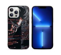 HKMNLEW Tempered Glass Phone Case for iPhone 13 Pro, Programmer Programming Code Prints TPU Shockproof Protective Case Cover for Women Men