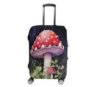 HKMNTGD Travel Luggage Covers Washable Stretch Suitcase Protector Blue Water Ripples Printed Anti-scratch Suitcase Cover Fits 18-32 Inch Luggage, Mushrooms in the Grass, L