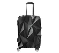 HKMNTGD Travel Luggage Covers Washable Stretch Suitcase Protector Cactus Flamingo Rose Flowers Printed Anti-scratch Suitcase Cover Fits 18-32 Inch Luggage, black geometric, Small