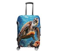 HKMNTGD Travel Luggage Covers Washable Stretch Suitcase Protector New York City Printed Anti-scratch Suitcase Cover Fits 18-32 Inch Luggage, Sea Turtles Diamond Painting, Small