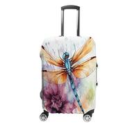 HKMNTGD Travel Luggage Covers Washable Stretch Suitcase Protector New York City Printed Anti-scratch Suitcase Cover Fits 18-32 Inch Luggage, Dragonfly Watercolor Painting, XL