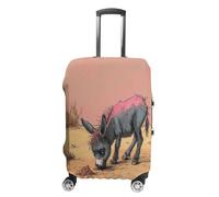 HKMNTGD Travel Luggage Covers Washable Stretch Suitcase Protector Sea Turtle Sunset Printed Anti-scratch Suitcase Cover Fits 18-32 Inch Luggage, Donkey Eats Sand, XL