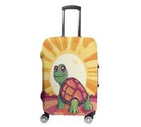 HKMNTGD Travel Luggage Covers Washable Stretch Suitcase Protector There Are Stars And Moon on It Printed Anti-scratch Suitcase Cover Fits 18-32 Inch Luggage, Turtle in the sun, L