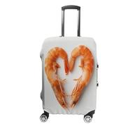 HKMNTGD Travel Luggage Covers Washable Stretch Suitcase Protector There Are Stars And Moon on It Printed Anti-scratch Suitcase Cover Fits 18-32 Inch Luggage, Two Red Shrimps, L