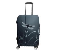 HKMNTGD Travel Luggage Covers Washable Stretch Suitcase Protector There Are Stars And Moon on It Printed Anti-scratch Suitcase Cover Fits 18-32 Inch Luggage, Dragonfly Silhouette, M