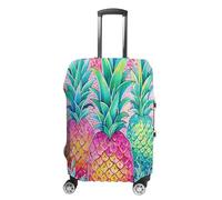 HKMNTGD Travel Luggage Covers Washable Stretch Suitcase Protector Watercolor Hot Air Balloon Printed Anti-scratch Suitcase Cover Fits 18-32 Inch Luggage, Three Big Pineapples, XL