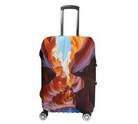 HKMNTGD Travel Luggage Covers Washable Stretch Suitcase Protector Wolves In The Moonlight Printed Anti-scratch Suitcase Cover Fits 18-32 Inch Luggage, Antelope Canyon, L