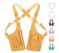 HKNLMM Leather Adjustable Underarm Shoulder Armpit Bag For Women, Double Shoulder Armpit Bag, Anti-Theft anti wallets, Multi-Pocket Tactical Bags(Yellow)
