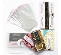 HKNMTT Chocolate Packaging Set - 190PCS, 4" x 7.8" Clear Bags & Stickers for DIY Chocolate Gifts