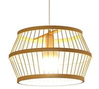 HKOLIMB Hand-Woven Bamboo Pendant Light Creative Styling Bedroom Hanging Bar Lamp Adjustable Height Chandelier Lighting for Kitchen Islands, Bedrooms, Children's Rooms, Entryways, Cafes, Studies.
