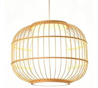 HKOLIMB Hand-Woven Bamboo Pendant Light Modern Style Hanging Light Fixtures Multiple Styles Chandelier Lighting for Dining Room Living Room Bedroom Kitchen Island Sunroom Foyer Restaurant