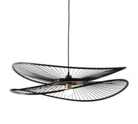 HKOLIMB Handwoven Bamboo UFO Pendant Light Two-Tone Natural Bamboo Hanging Lamp Nordic Style Kitchen Island Chandelier Lighting for Kitchen Islands, Bedrooms, Children's Rooms, Living Rooms,