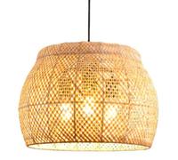 HKOLIMB Three Lights Gourd-Shaped Bamboo Pendant Light 1-Pack Natural Bamboo Hanging Light Fixtures Modern Style Chandelier Lighting for Kitchen Islands, Dining Rooms, Bedrooms, Living Rooms,
