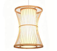HKOLIMB Woven Bamboo Pendant Light Japanese Style Natural Bamboo Chandelier Adjustable Height Ceiling Hanging for Kitchen Islands, Bedrooms, Children's Rooms, Entryways, Cafes, and Studies.