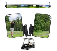 HKOO Golf Cart Mirror, Universal Folding Side Mirror and 4 Panel Rear View Mirror fits Golf Carts EZGO, Club CAR