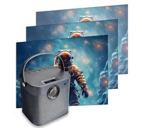 HKOORLAMULS Android Mini Projector with 160 ANSI Lumens, 720P HD Resolution, Dual-Band WiFi, portable mini projectors for bedrooms, movie, TV