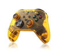 HKOORLAMULS G6 Wireless Game Controller with BT 5.3, Six Axis Body Sensation, 400mAh with Hall 3D, Ergonomic Gaming Controller Joystick Gamepad for Anti Slip Texture, 20H Playtime (yellow)