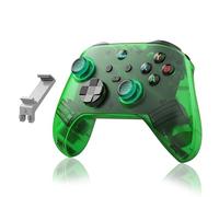 HKOORLAMULS G6 Wireless Game Controller with BT 5.3, Six Axis Body Sensation, 400mAh with Hall 3D, Ergonomic Gaming Controller Joystick Gamepad for Anti Slip Texture, 20H Playtime (green-phoneholder)