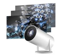 HKOORLAMULS GAME Projector, 150 ANSI Lumens, 1280x720P Resolution, Portable Mini Projector for Gaming, Movies, and Outdoor Use (White) - 64G with 20,000+ Games, HDMI, Compact Design