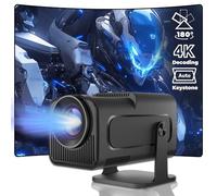 HKOORLAMULS GAME Projector, 260 ANSI Lumens, 1280x720P HD Resolution, Portable Mini Projector with 20,000+ Games, HDMI, Compact Design (Black) - Ideal for Gaming, Movies, and Outdoor Use