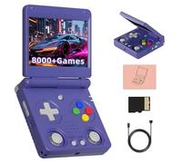 HKOORLAMULS RG 34XXSP Retro Handheld Game Console 64G+128G,3.4 Inch IPS Screen Game Console,Preloaded Classic Games 8000+ and 23+ Emulators,Portable Video Gaming Console Gift,Indigo