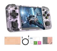 HKOORLAMULS RG35XX H Retro Handheld Game Console Dual Joystick, 3.5 Inch IPS Screen Video Gaming Console Built-in 5568 Classic Games Support 5G WiFi Bluetooth HDMI TV (Purple)