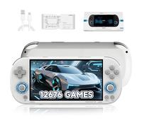 HKOORLAMULS Trimui Smart Pro Retro Handheld Games Console 64G,Portable Video Game 4.96-In 1280x720 IPS HD Display 5000 mAh Last 6 H,Game Console Preload 12676 Classic Games with 26 Emulators(White)