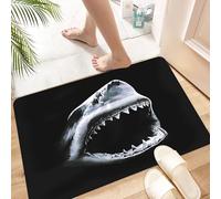 HKPOEQ Non Slip Bath Mat Machine Washable Durable Soft Fluffy Microfiber Bathroom Mat Water Absorbent Bath Rug,Defocus abstract background of the sharks,24x36 in