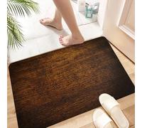 HKPOEQ Non Slip Bath Mat Machine Washable Durable Soft Fluffy Microfiber Bathroom Mat Water Absorbent Bath Rug,Wooden decor, old vintage antique wood oak rustic background floor craft photo,16x24 in