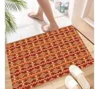 HKPOEQ Non Slip Bath Mat Machine Washable Durable Soft Fluffy Microfiber Bathroom Mat Water Absorbent Bath Rug,Mexican Ancient Aztec Culture Theme Classic,24x36 in