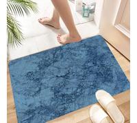 HKPOEQ Non Slip Bath Mat Machine Washable Durable Soft Fluffy Microfiber Bathroom Mat Water Absorbent Bath Rug,Marble,Abstract Crack Pattern with Hazy Sketchy Effects Artistic Kitsch Design,16x24 in